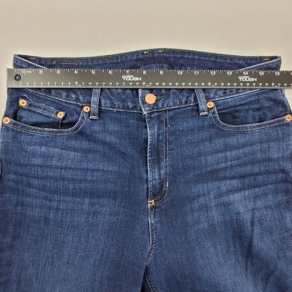 LL Bean Jeans Womens 14 Tall Blue Bean Flex Straight Favorite Fit Denim 32X32 - Picture 6 of 12